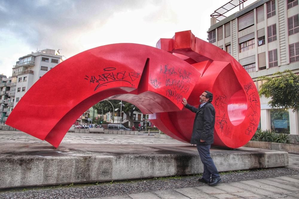 Actos vandálicos en esculturas en Tenerife