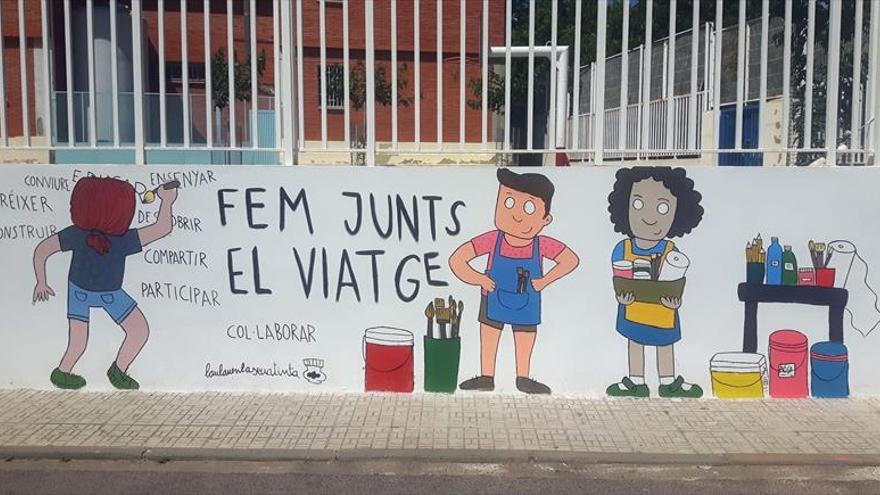 Art infantil per a la paret del col·legi Cervantes-Dualde