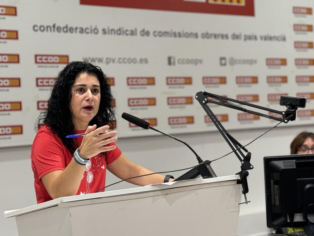 Ana García Alcolea, secretaria general de CC OO-PV, en una imagen de archivo.