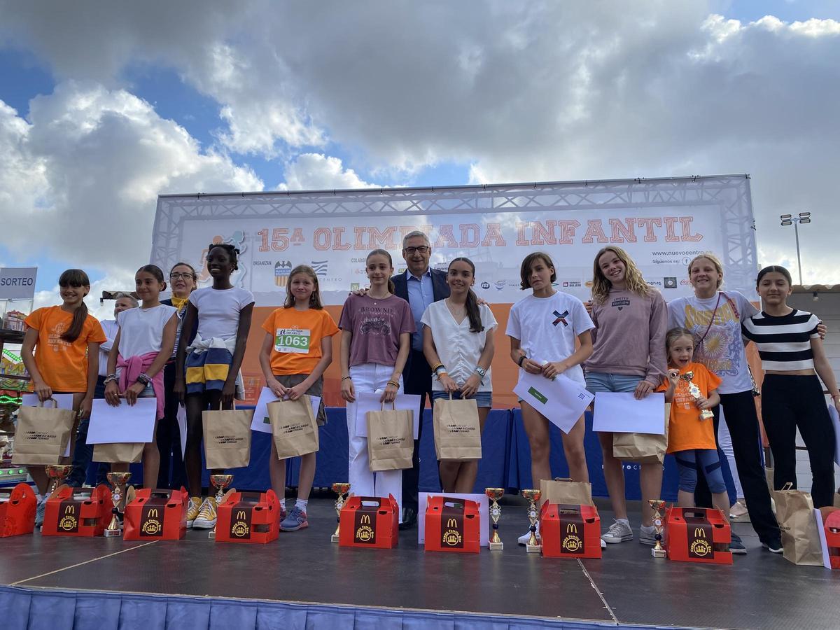Primeros clasificados en Infantil Femenino.