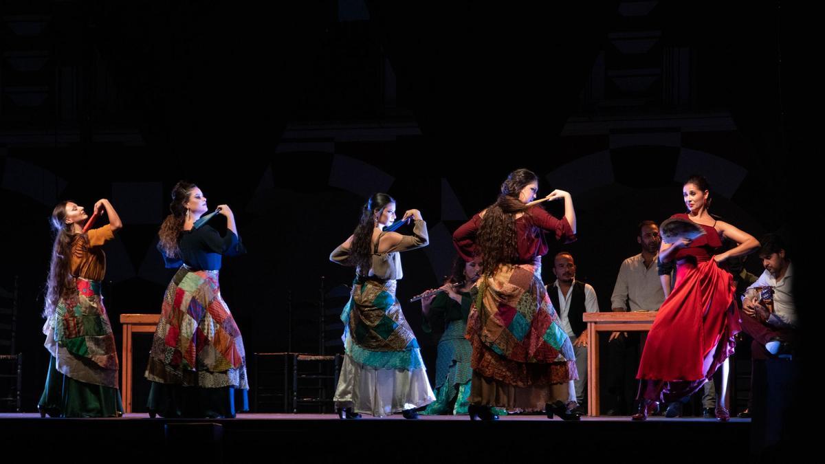 Espectaculo flamenco en la plaza Alta, imagen de archivo.
