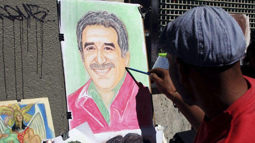 Un admirador dibuja a Gabriel Garcia Marquez