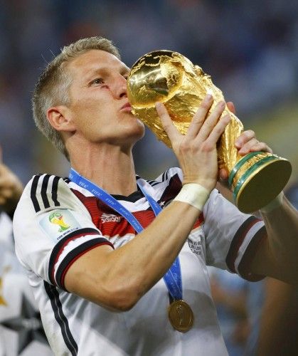 Los futbolistas alemanes celebran su título