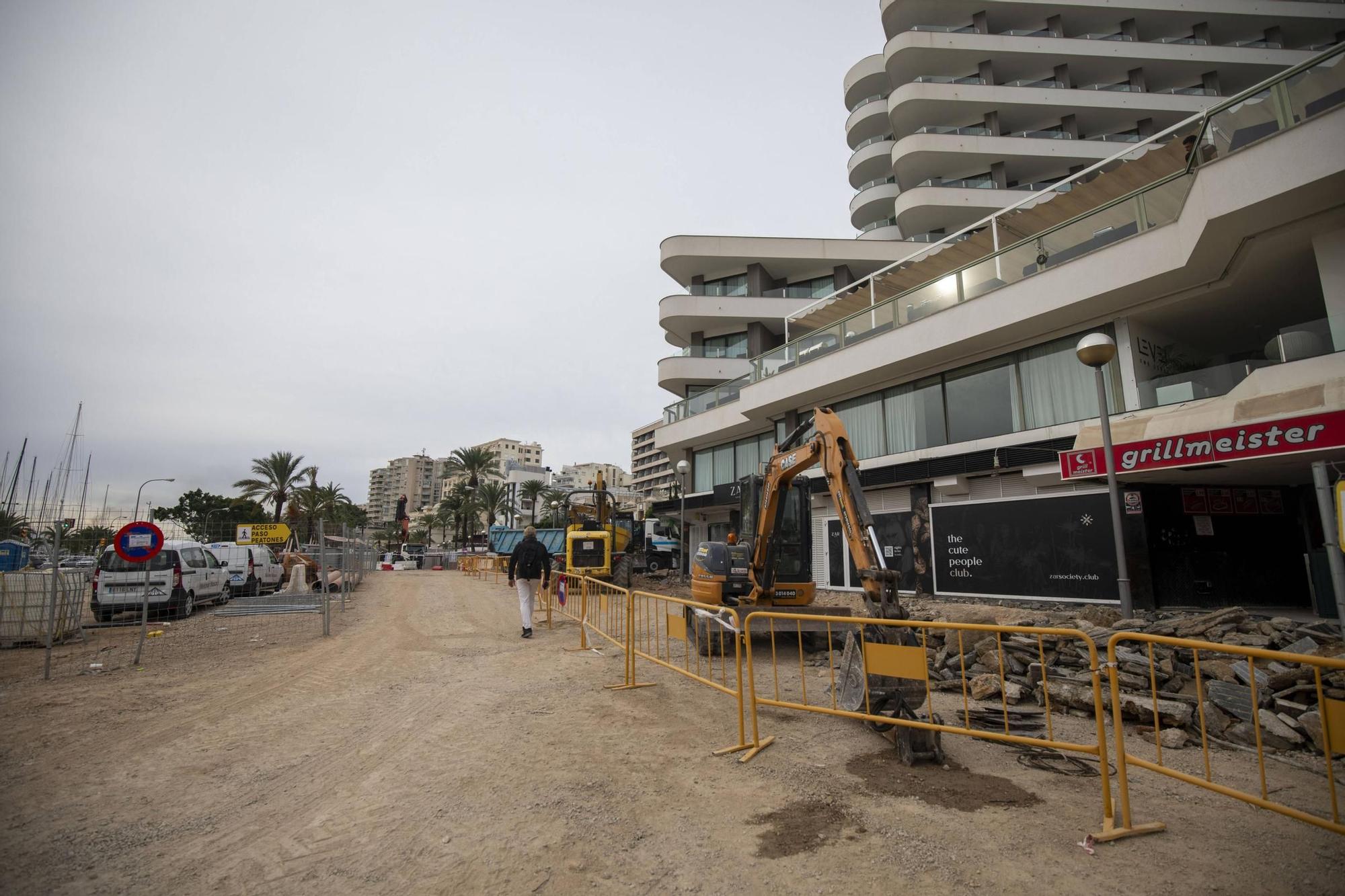 Un año de obras en el Paseo Marítimo de Palma