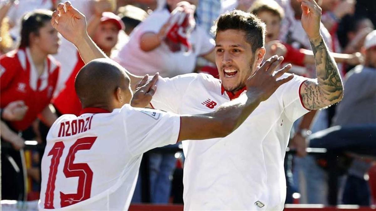 Jovetic será uno de los referentes ofensivos sevillistas ante el Celta