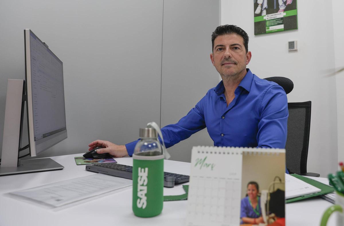 Jorge Tera, en la sede del SATSE.