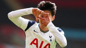 Son celebra uno de sus cuatro goles ante el Southampton.