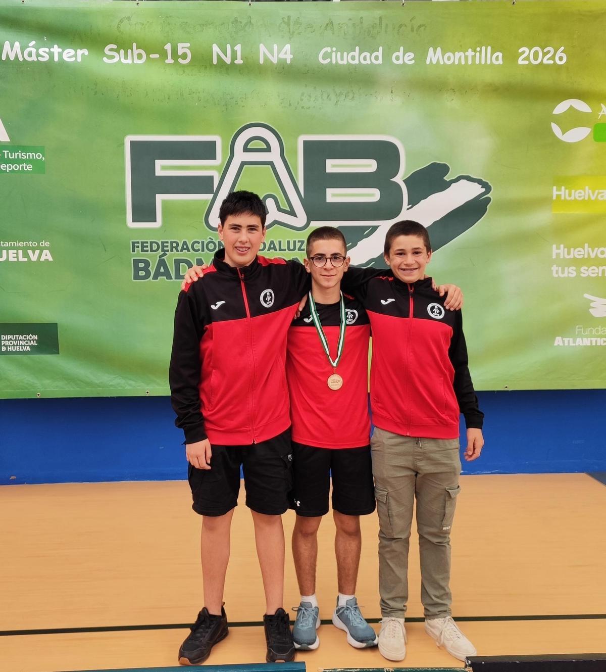 Imagen de los representantes del bádminton mallorquín.