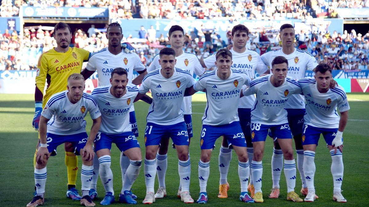 Alineación del Real Zaragoza frente al Mirandés el pasado fin de semana.
