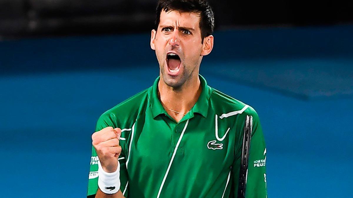 Novak Djokovic en la final del Open de Australia