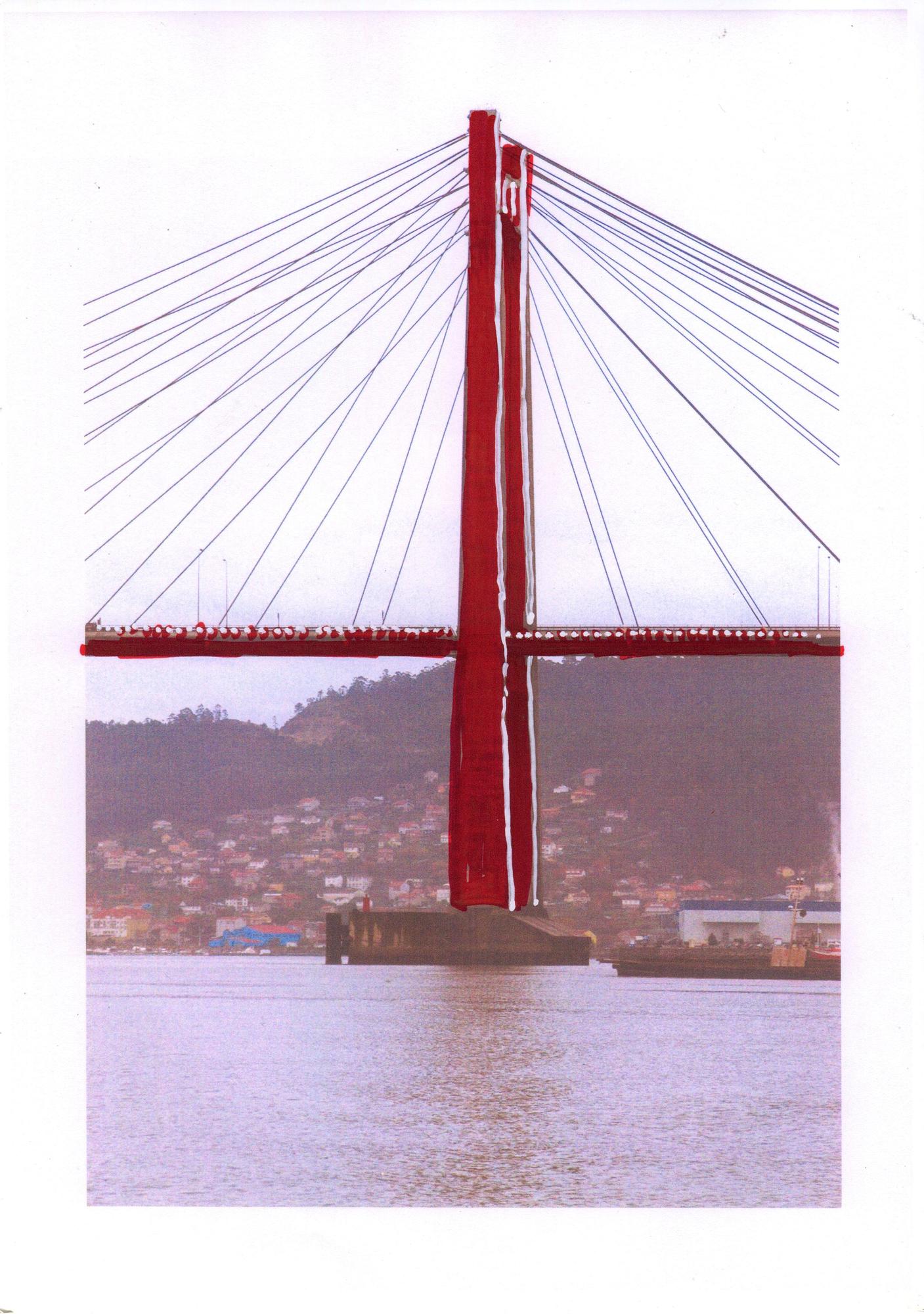 Daniel Buren, el artista que quiso pintar de rojo el puente de Rande