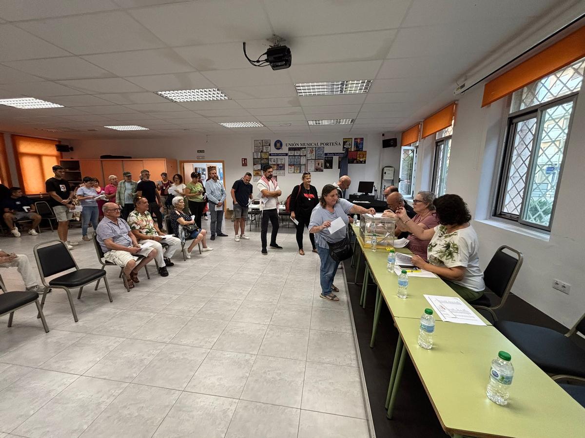 Instante de una votación.