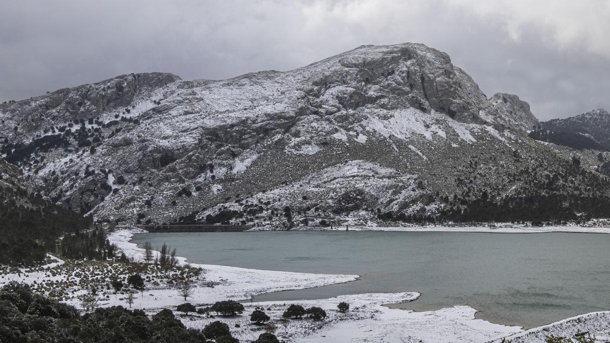 Schnee in der Serra de Tramuntana auf Mallorca (23.1.2023)