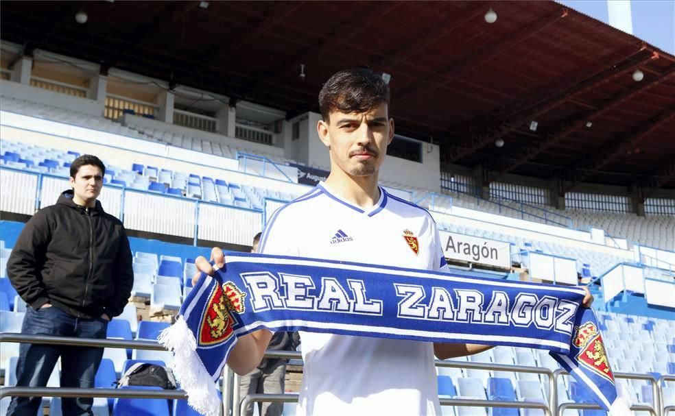 Presentación de Edu Bedia, segundo refuerzo del Real Zaragoza