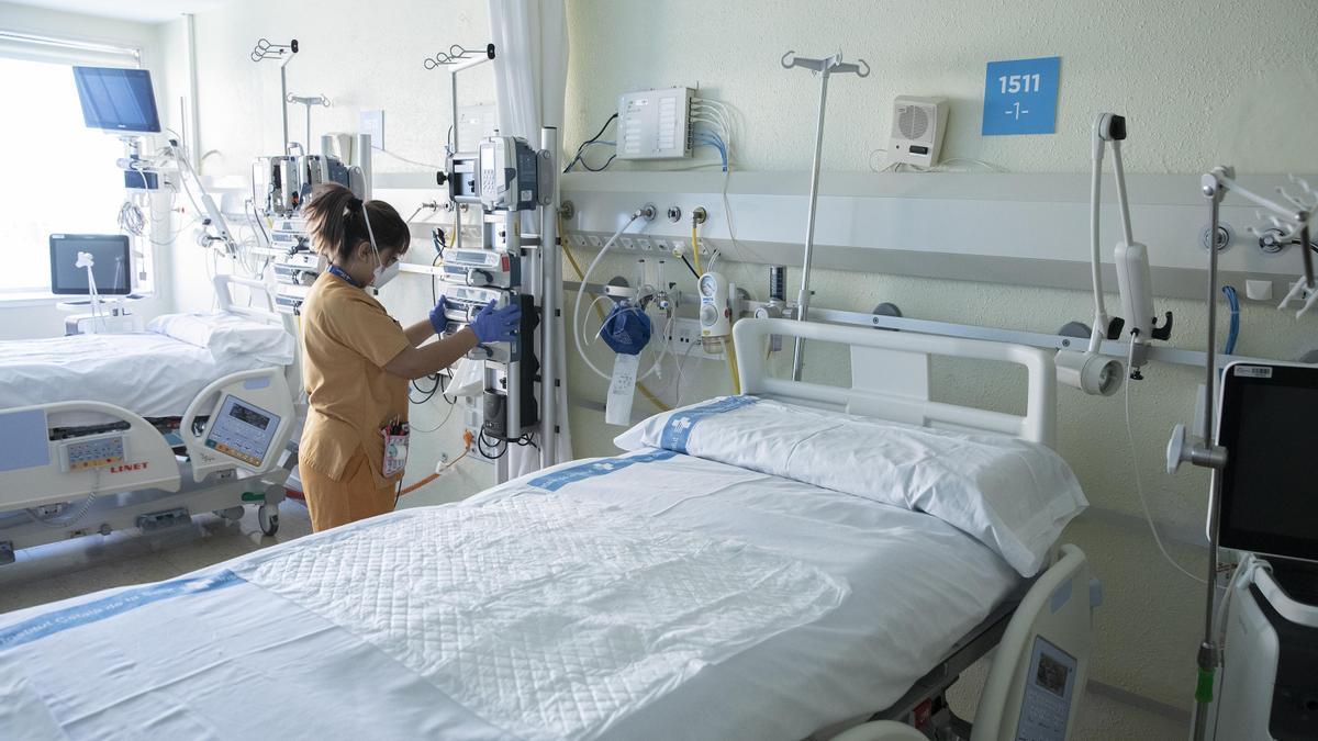 Un hospital de Barcelona durante la pandemia.