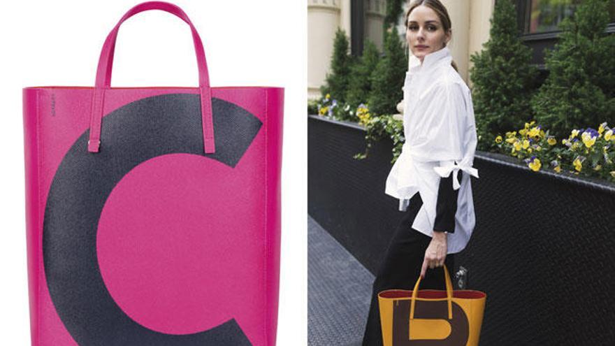 Olivia Palermo con un bolso de Carolina Herrera.