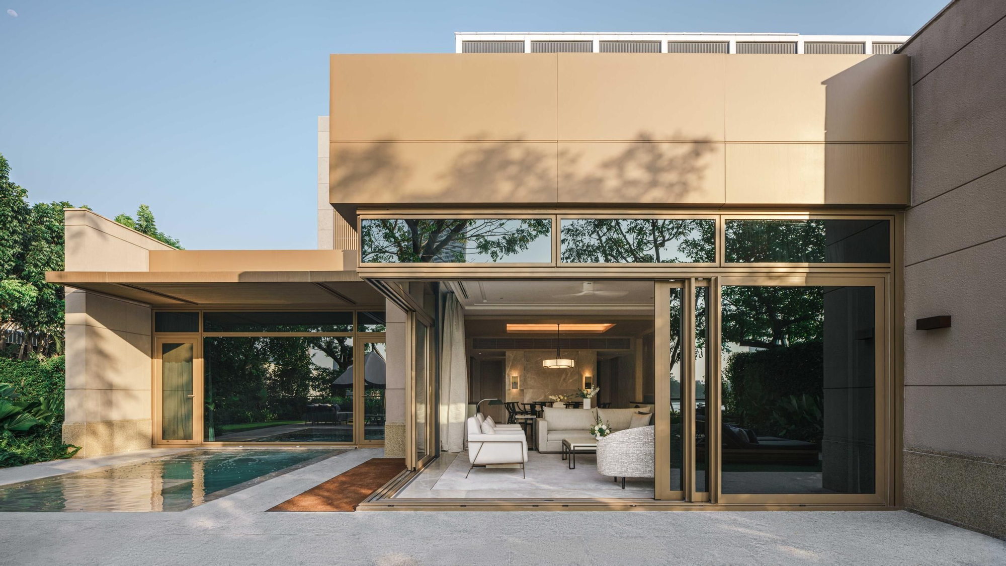 Una de las habitaciones del Capella Bangkok.
