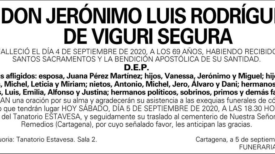 D. Jerónimo Luis Rodríguez de Viguri Segura