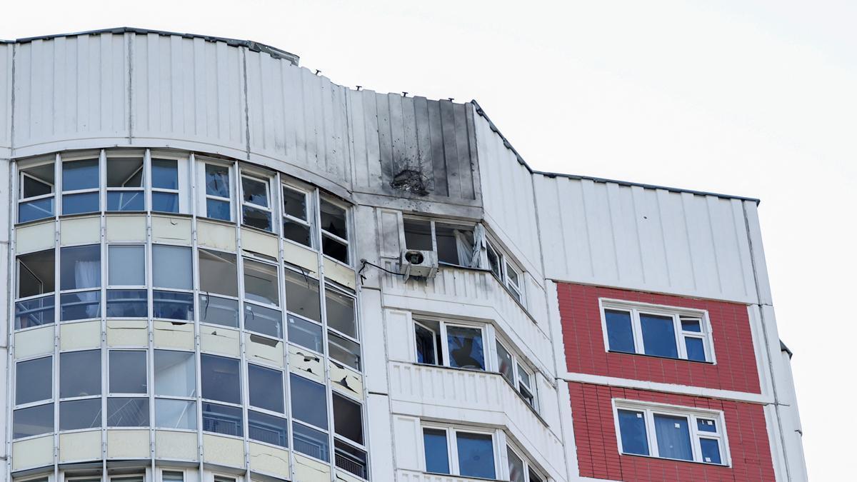Un dels edificis afectats per l&#039;atac a Moscou