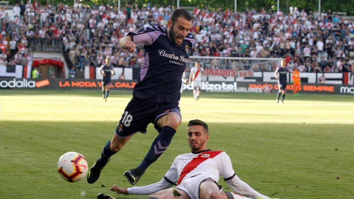 Partido entre el Valladolid y el Rayo, que se disputó en Vallecas