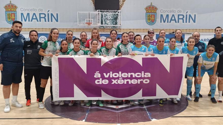 El club marinense se sumó a la campaña del 25N. |  FdV
