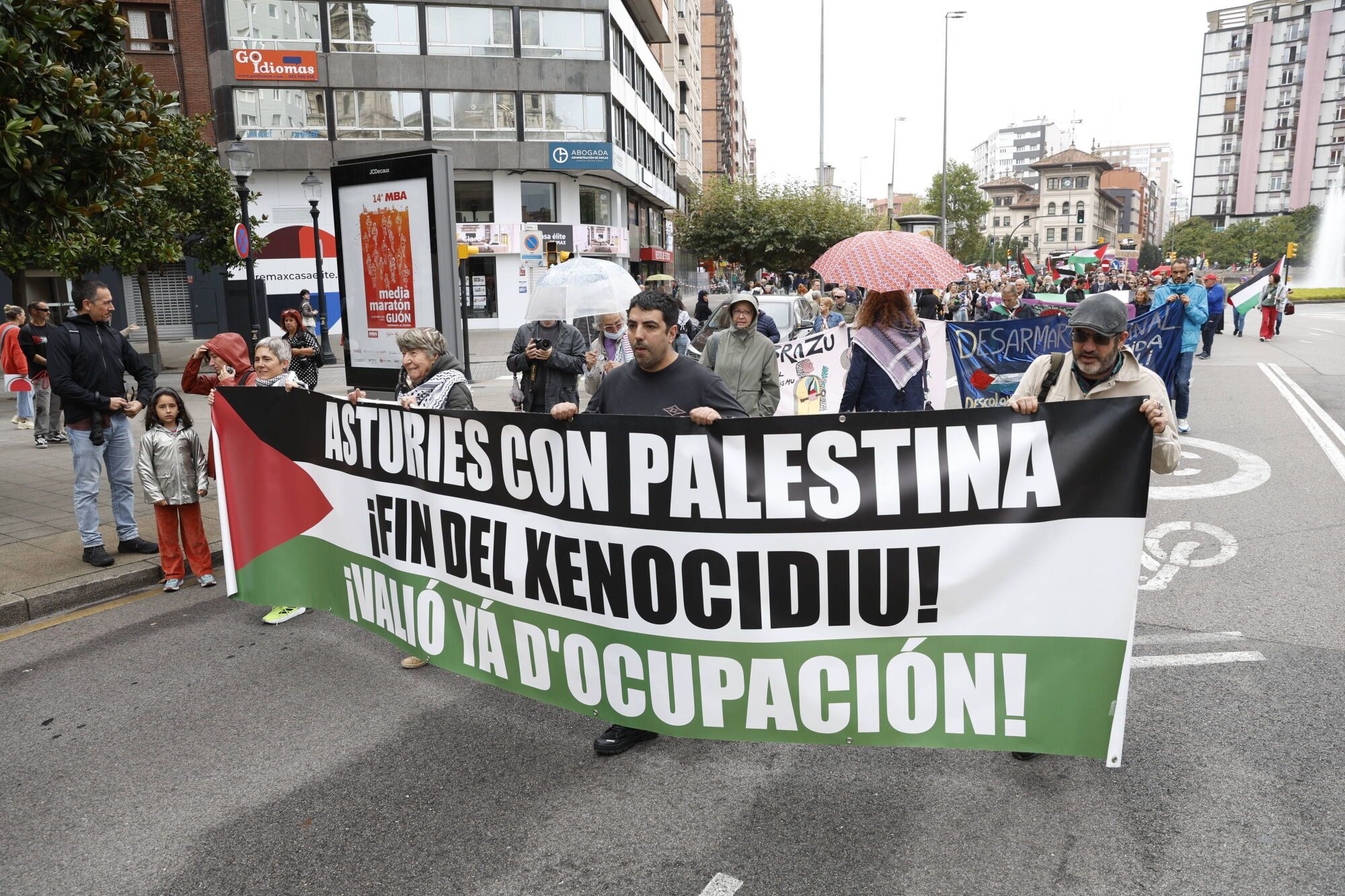 Manifestación a favor de Palestina.