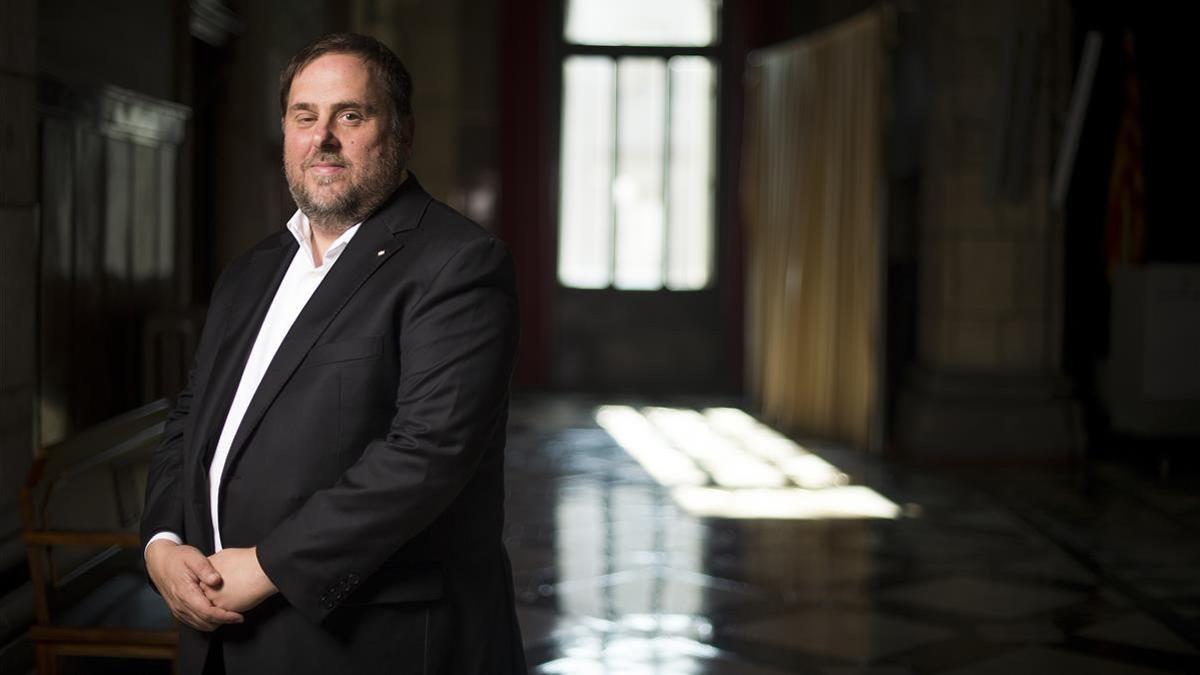 Junqueras, cuando era vicepresidente de la Generalitat, en el Palau, el 20 de septiembre del 2017.