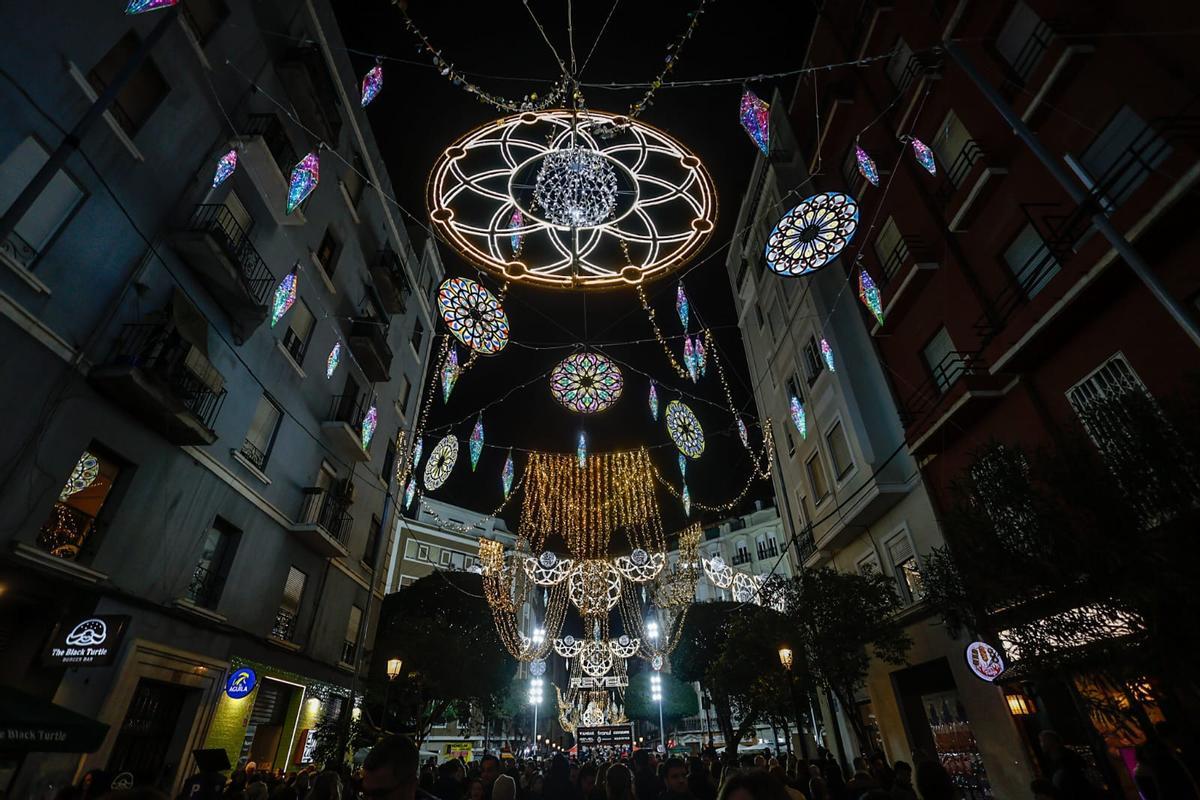 Inauguración de las luces de Sueca-Literato Azorín