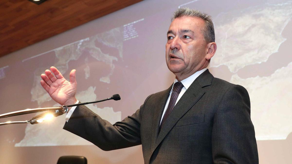 Paulino Rivero, durante una conferencia.