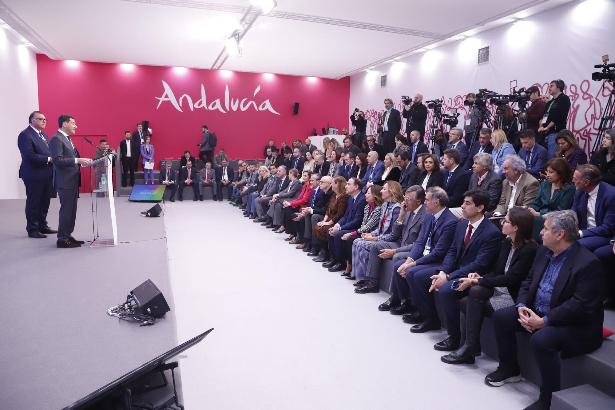 Inauguración del pabellón de Andalucía en la Feria de Turismo Fitur 2023