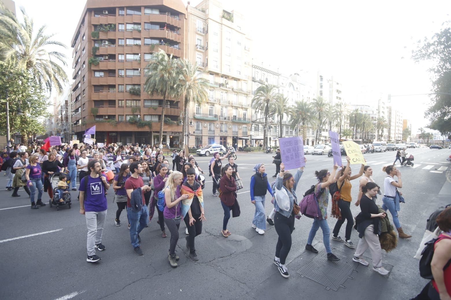 Así ha sido la manifestación de la Assemblea Feminista de València