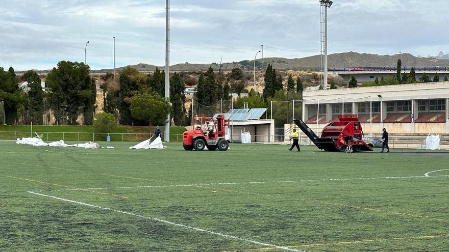 Obras de renovación en el campo de fútbol de El Vincle de El Campello