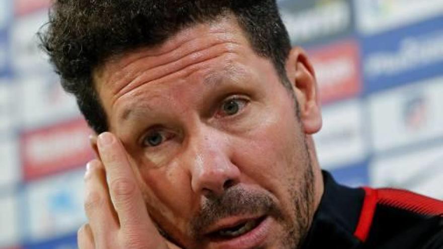 El técnico atlético Simeone.