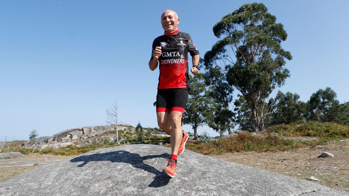 Ricardo Bermúdez entrenando en O Galiñeiro