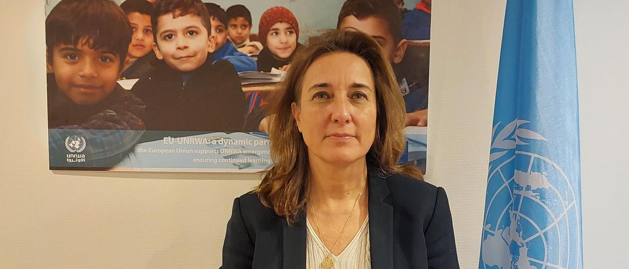 Marta Lorenzo, directora de la Agencia de la ONU para los Refugiados Palestinos en Europa