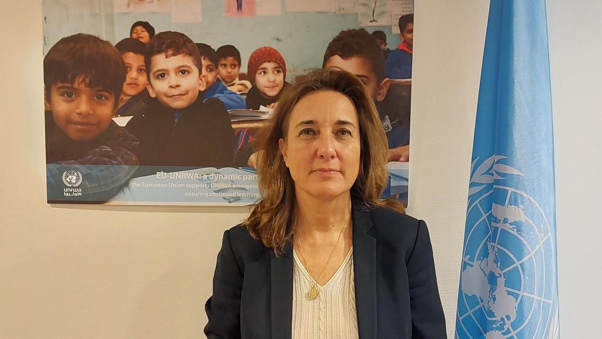 Marta Lorenzo, directora de l’Agència de l’ONU per als Refugiats Palestins a Europa: «És impossible que els desplaçats surtin de Gaza»