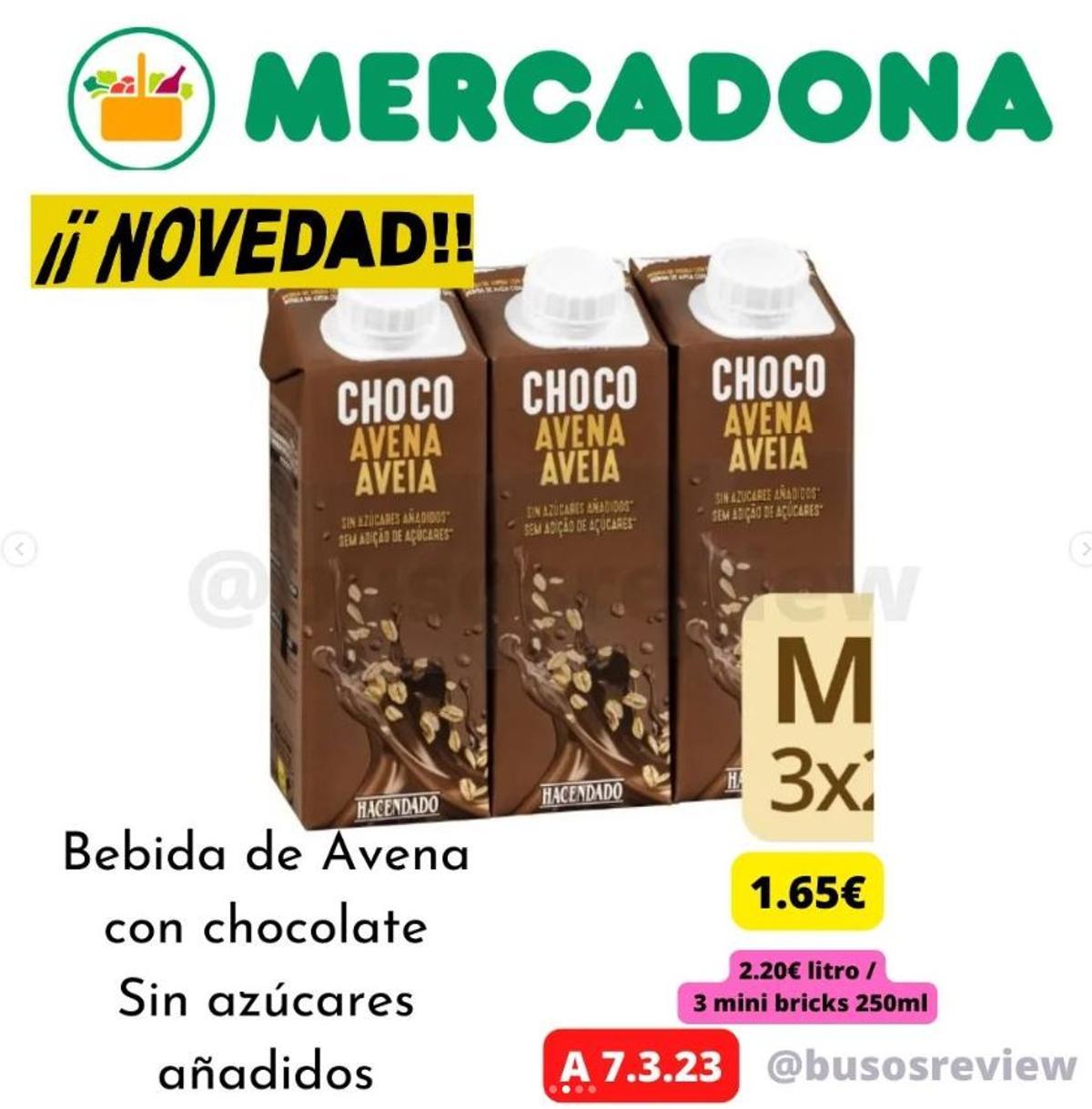 AGUA DE AVENA Tamaño 250 cc