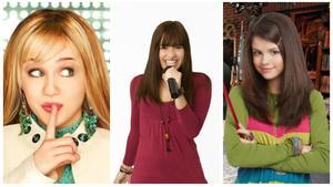 Miley Cyrus en Hannah Montana, Demi Lovato en Camp Rock y Selena Gomez en Los magos de Waverly Place