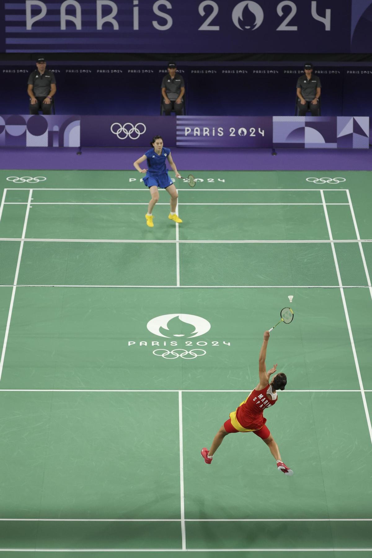 Bádminton en los Juegos Olímpicos: Carolina Marín - Aya Ohori, en imágenes.