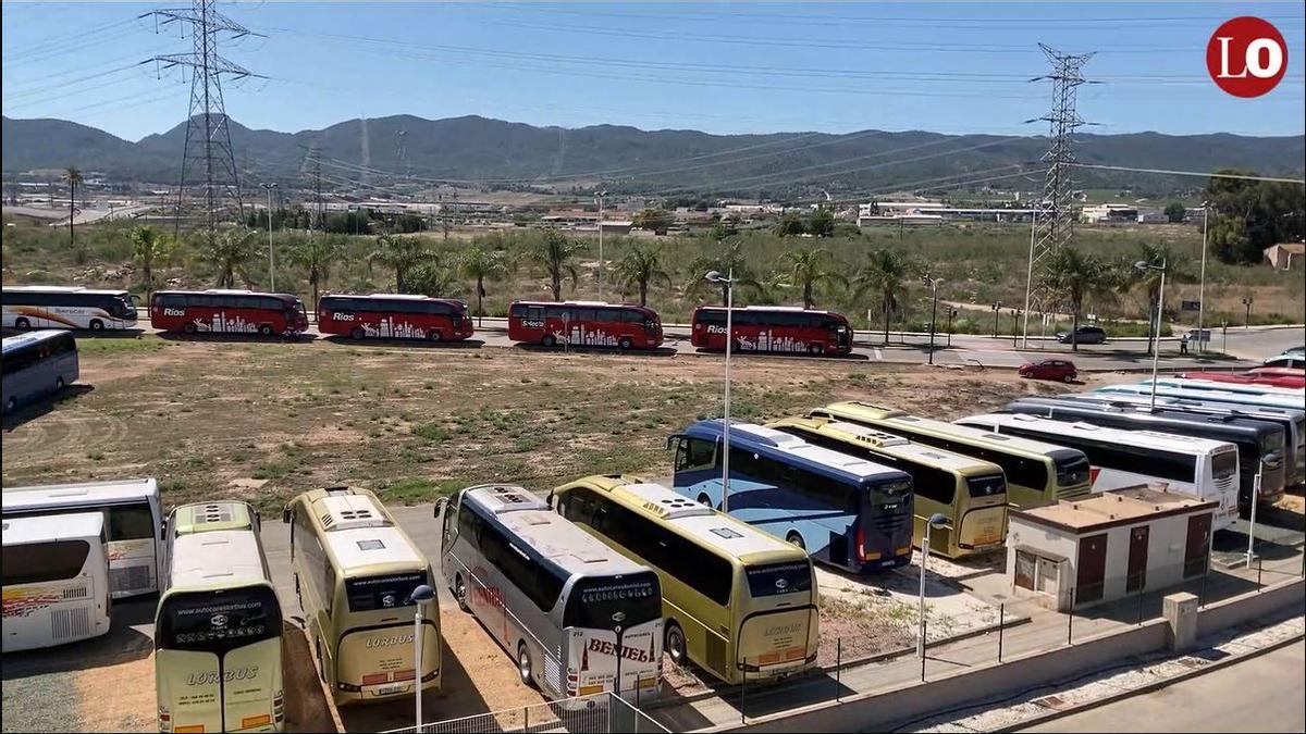 Concentración de autobuses escolares