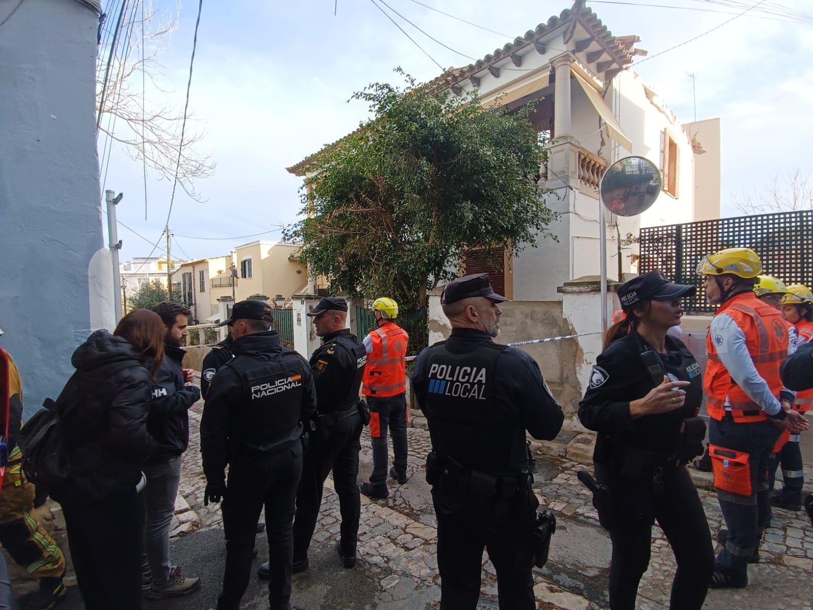 Derrumbe sin víctimas en un edificio de El Terreno, en Palma