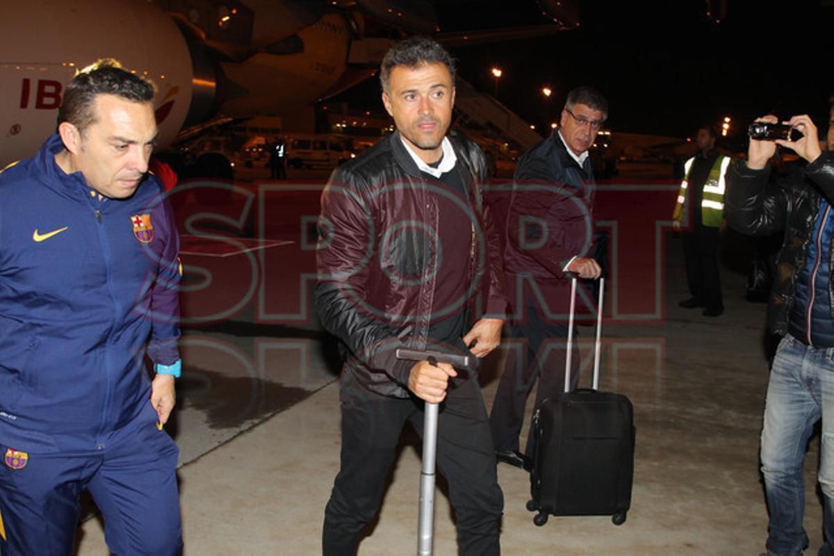 La expedición del Barça aterrizó de madrugrada