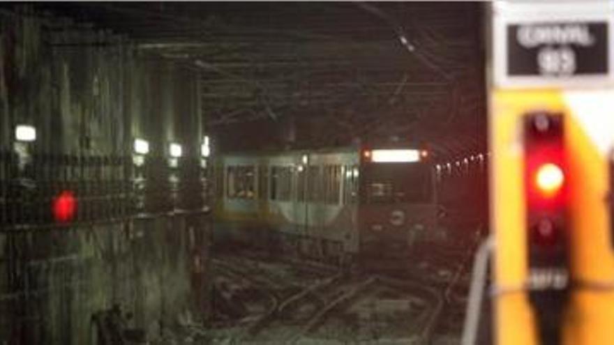 Curva del túnel donde se produjo el accidente, vista desde la estación de Jesús.