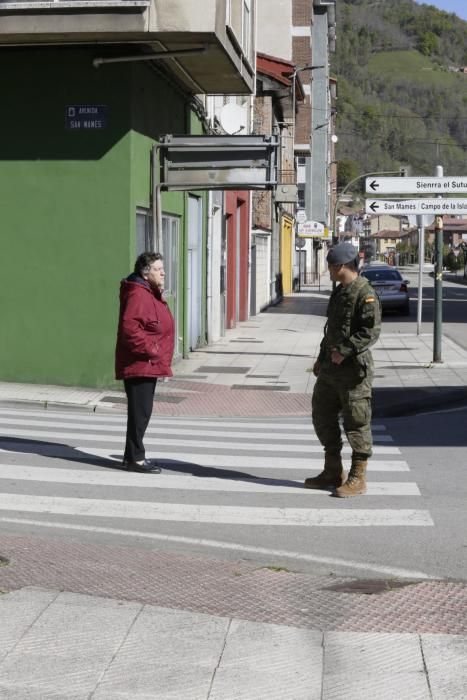El Ejército, en tareas de desinfección en Asturias