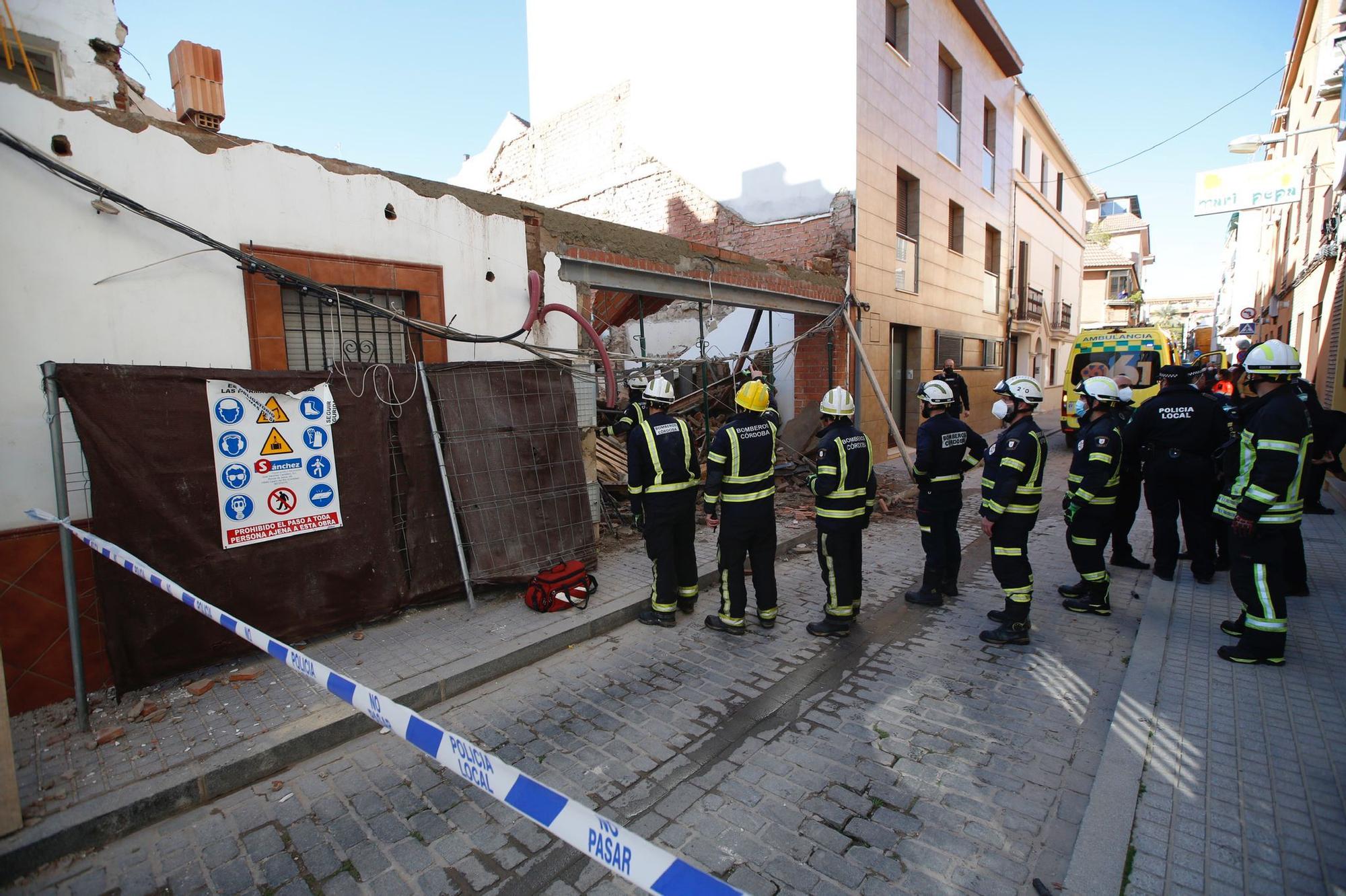 Derrumbe de una casa en obras en la calle de San Acisclo de Córdoba