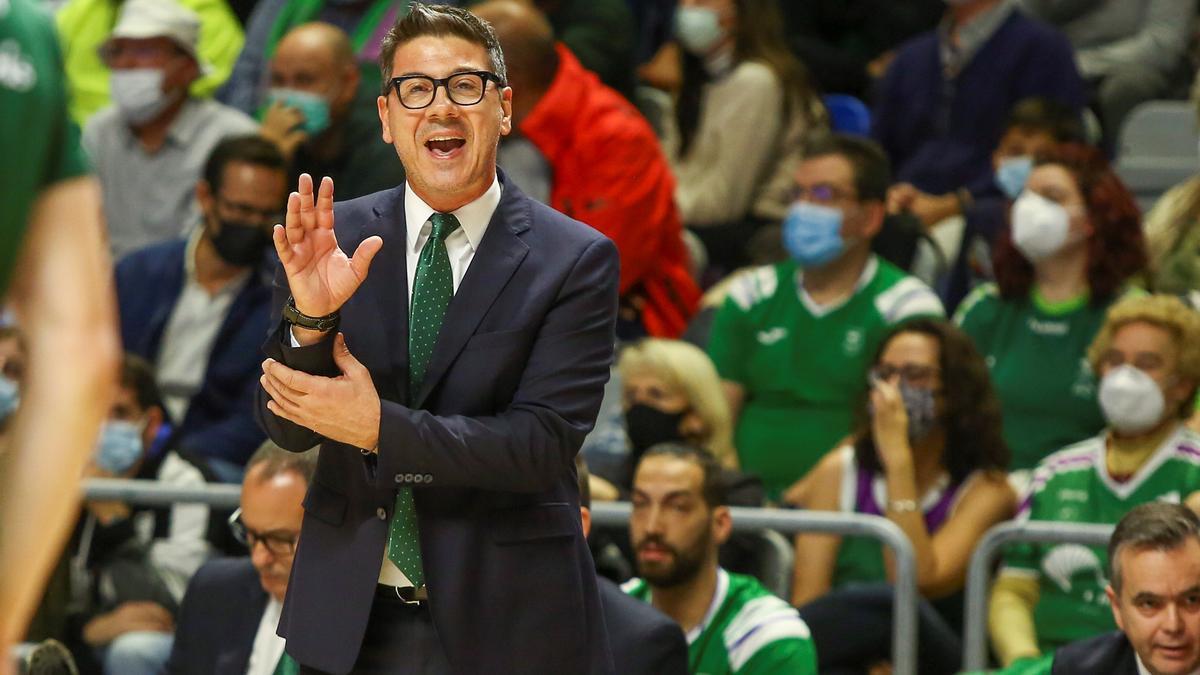 Fotis Katsikaris, durante el partido ante el Fuenlabrada.