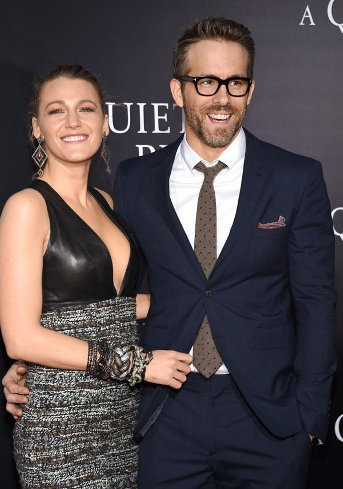 Blake Lively y Ryan Reynolds en el estreno de 'A Quiet Place'