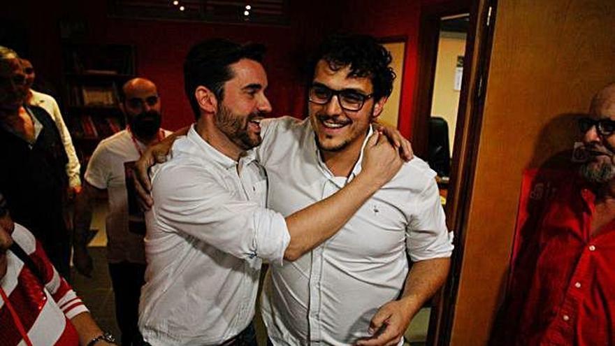 Fagúndez y Tomás del Bien en 2017, tras las primarias por la Secretaría General del PSOE de Zamora.