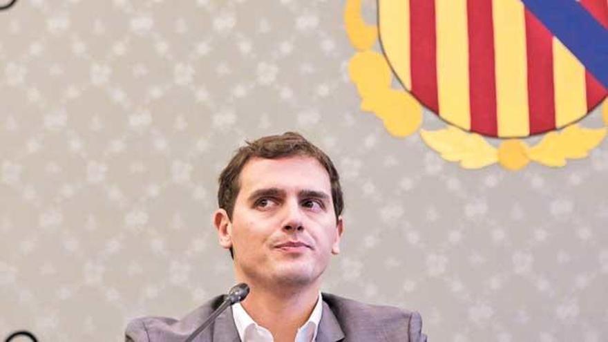 El candidato a ser el próximo presidente del Gobierno, Albert Rivera, ayer.