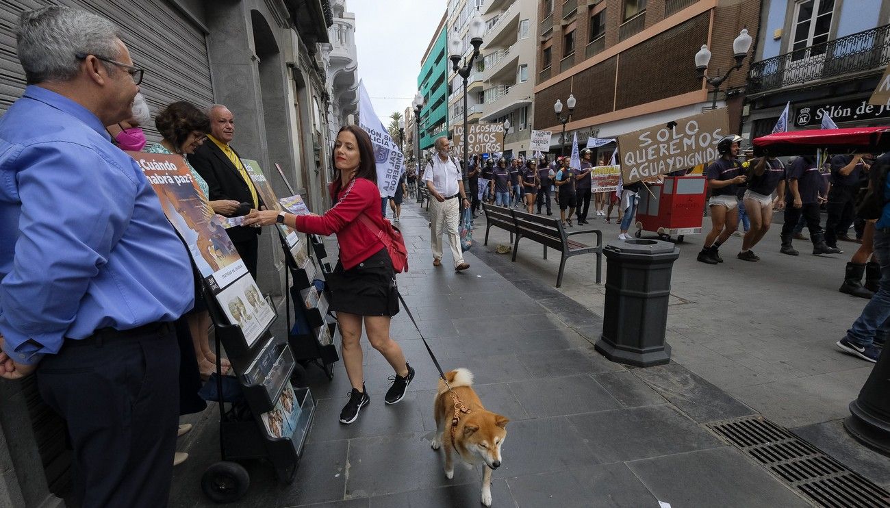 Manifestación bomberos de Las Palmas de Gran Canaria